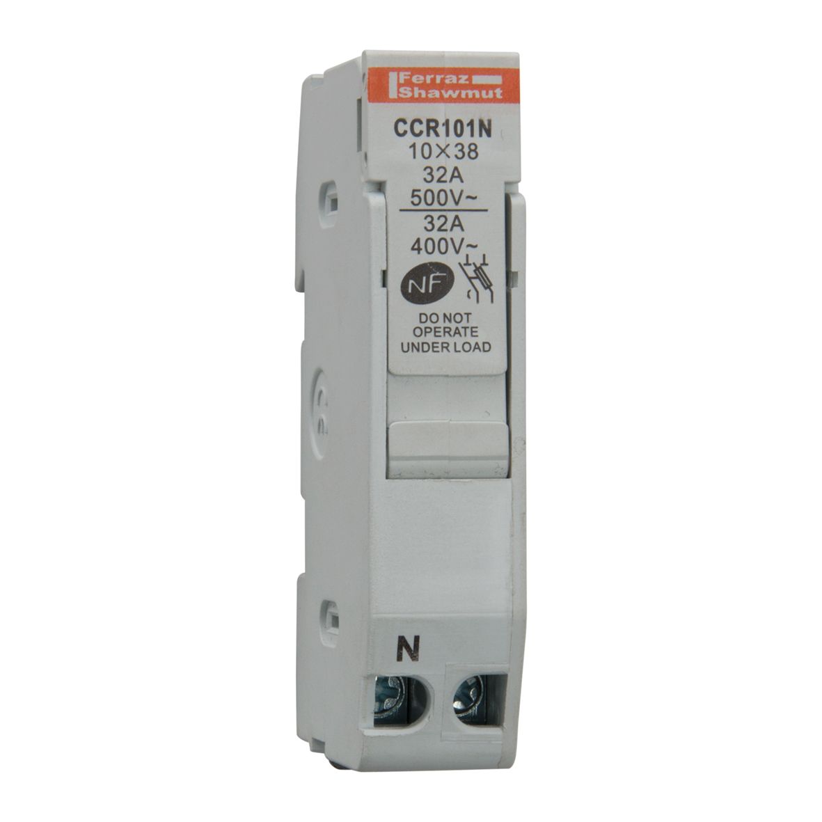 H215655 - compact fuse holder, IEC, 1P+N, 10x38, DIN rail mounting~
